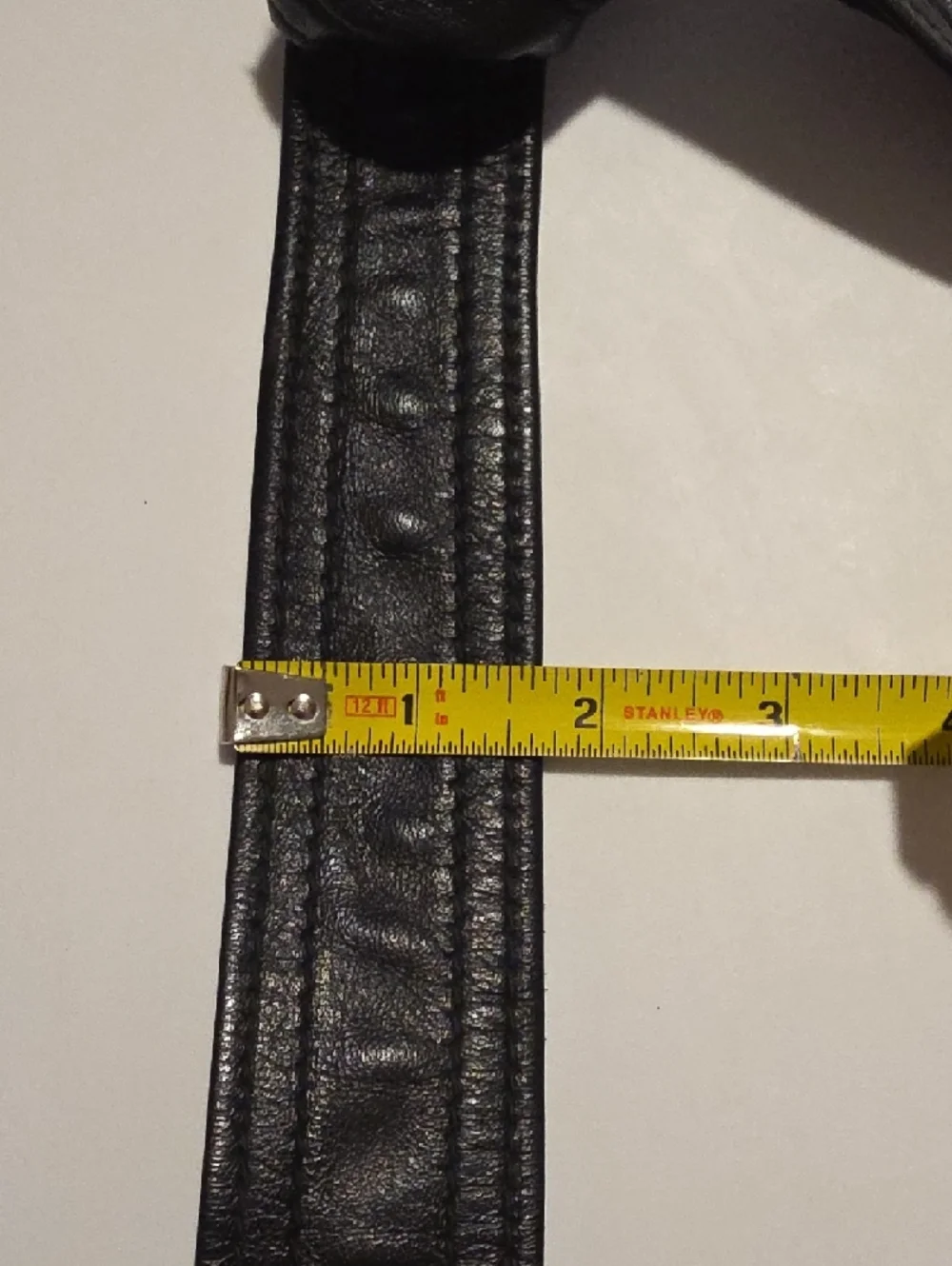 Black Genuine Leather Belt (waist up to 36